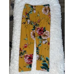 Lulu Luv girls sz. 10/12 deep ylw floral leggings. Cute, soft